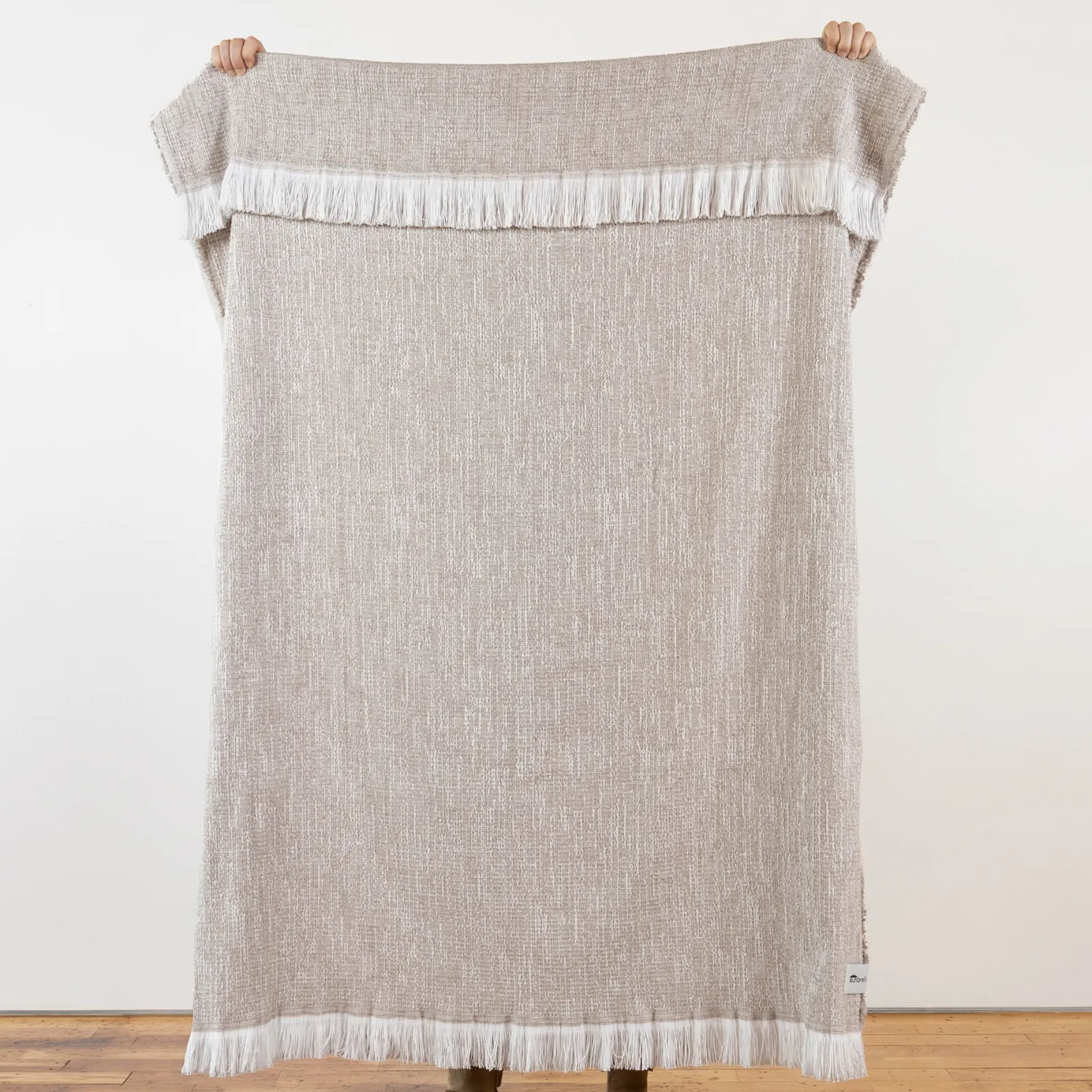 Crosshatch Indoor Outdoor Throw - Flax