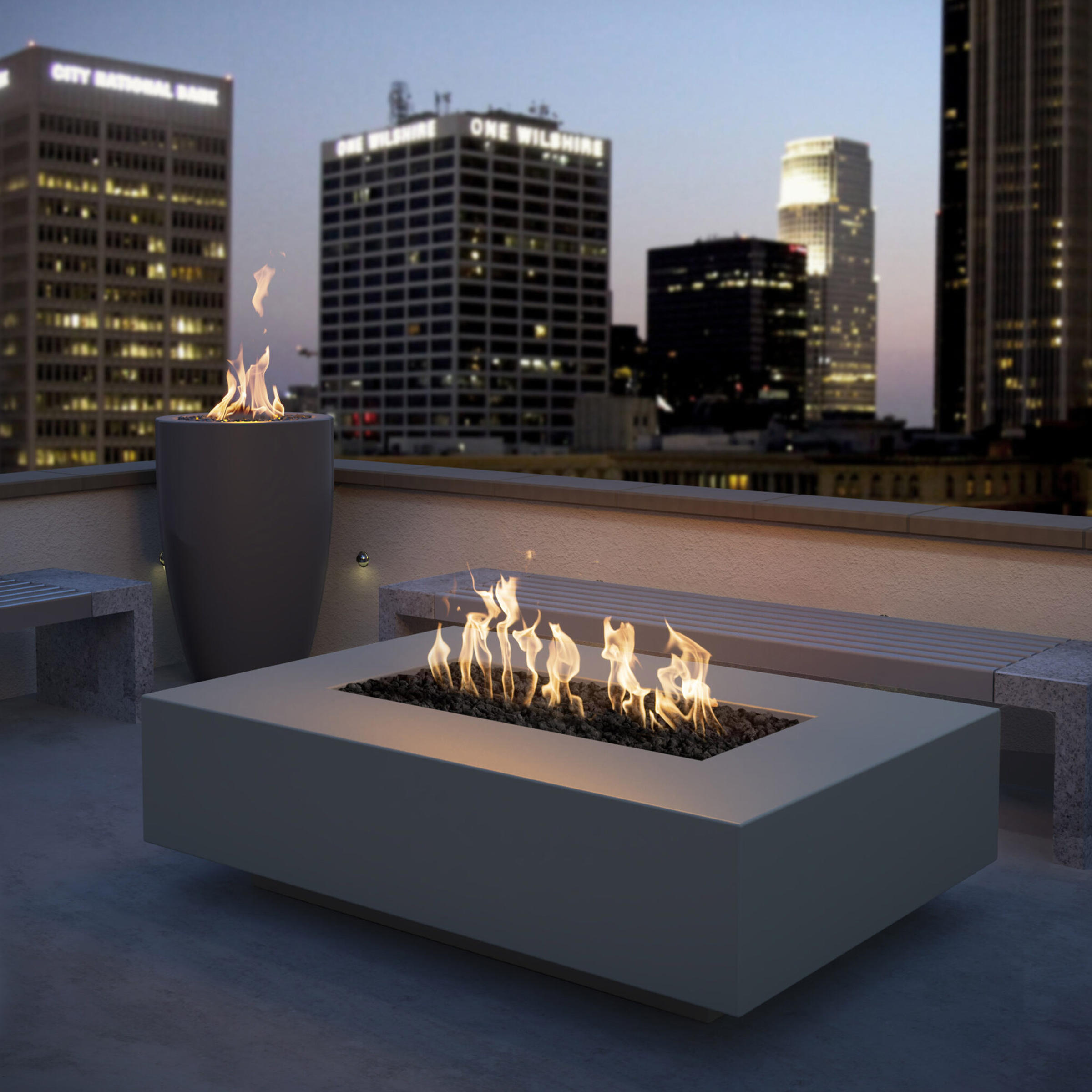 Cabo Linear Fire Pit 56" (GFRC Concrete)