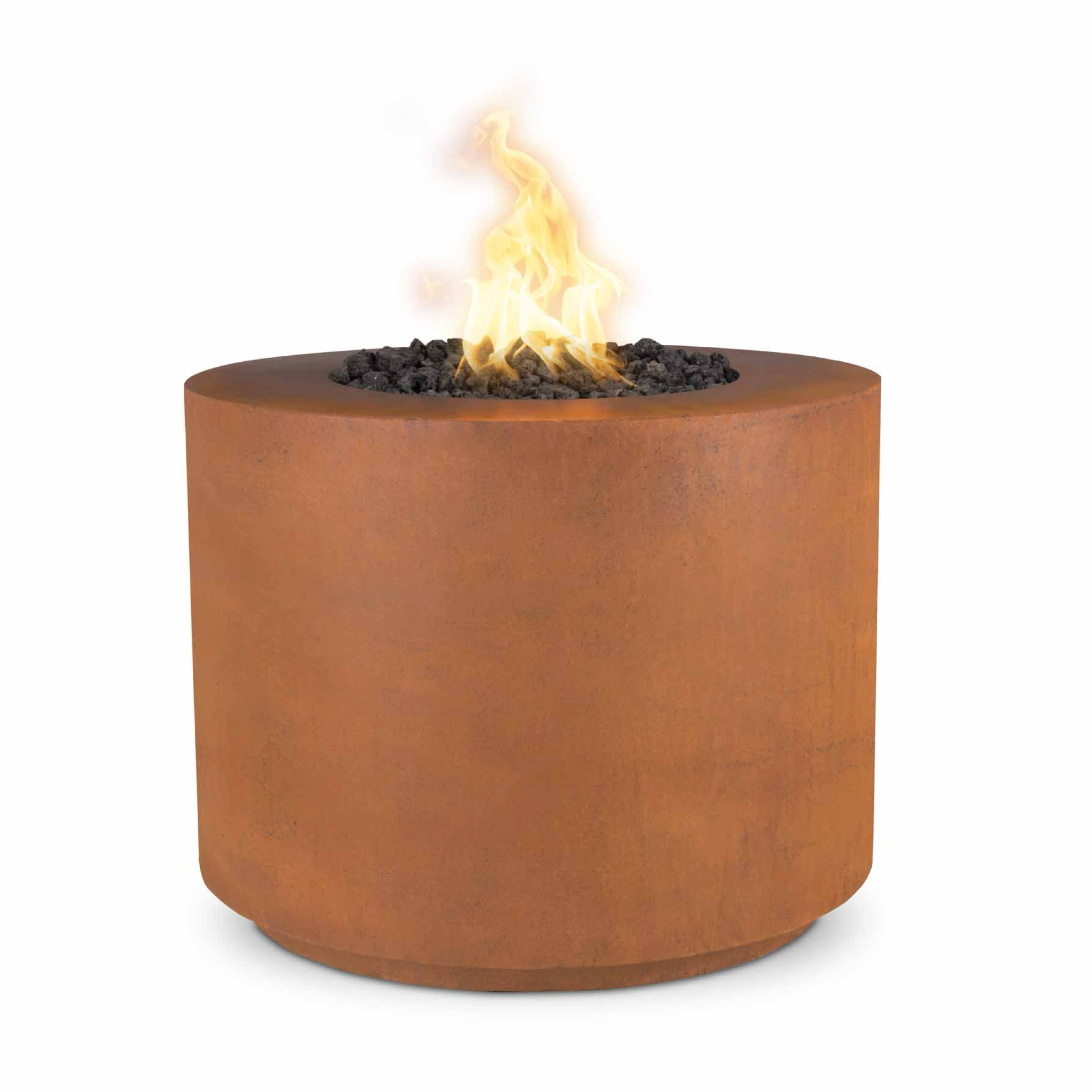 30" Beverly Fire Pit - Corten Steel - Match Lit - Liquid Propane