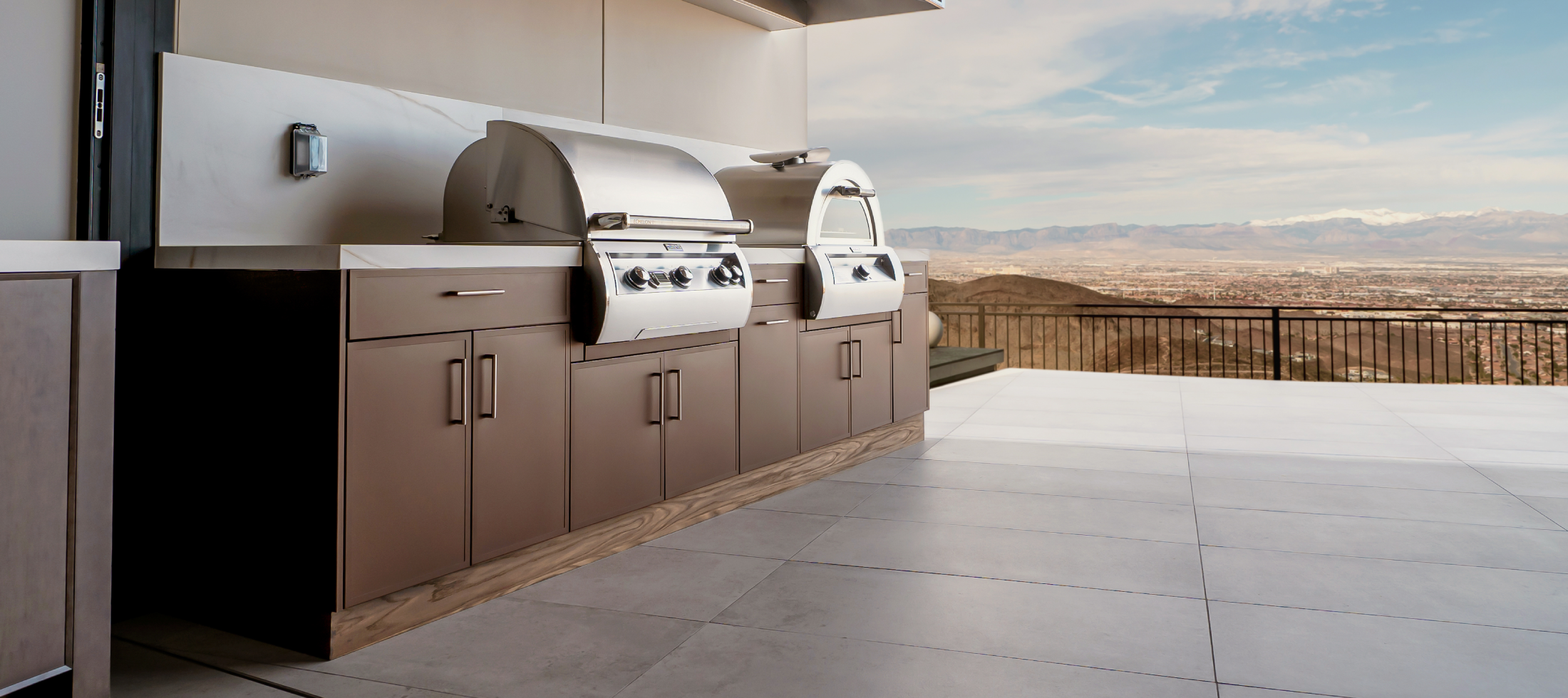 Danver stainless steel outdoor kitchen with cabinetry and grill station