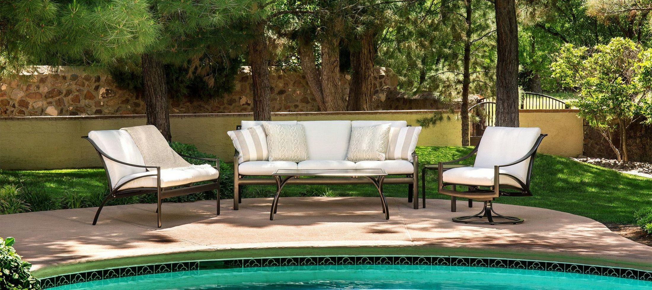 Brown Jordan Pasadena Sofa Chair and Table