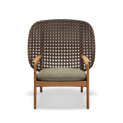 Kay High Back Lounge Chair with Brindle Wicker
