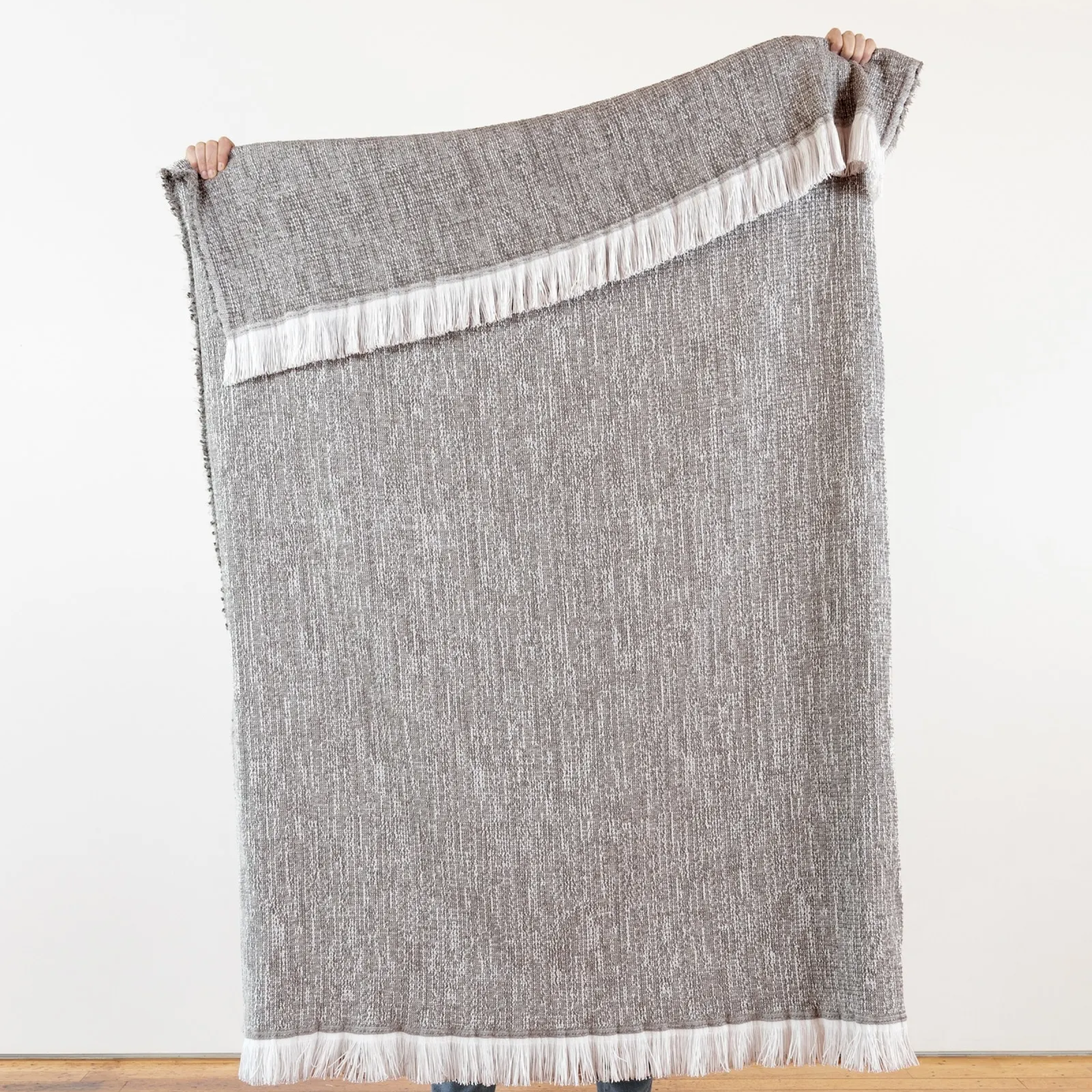 Crosshatch Indoor Outdoor Throw - Smoke