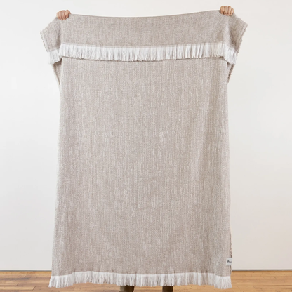 Crosshatch Indoor Outdoor Throw - Flax