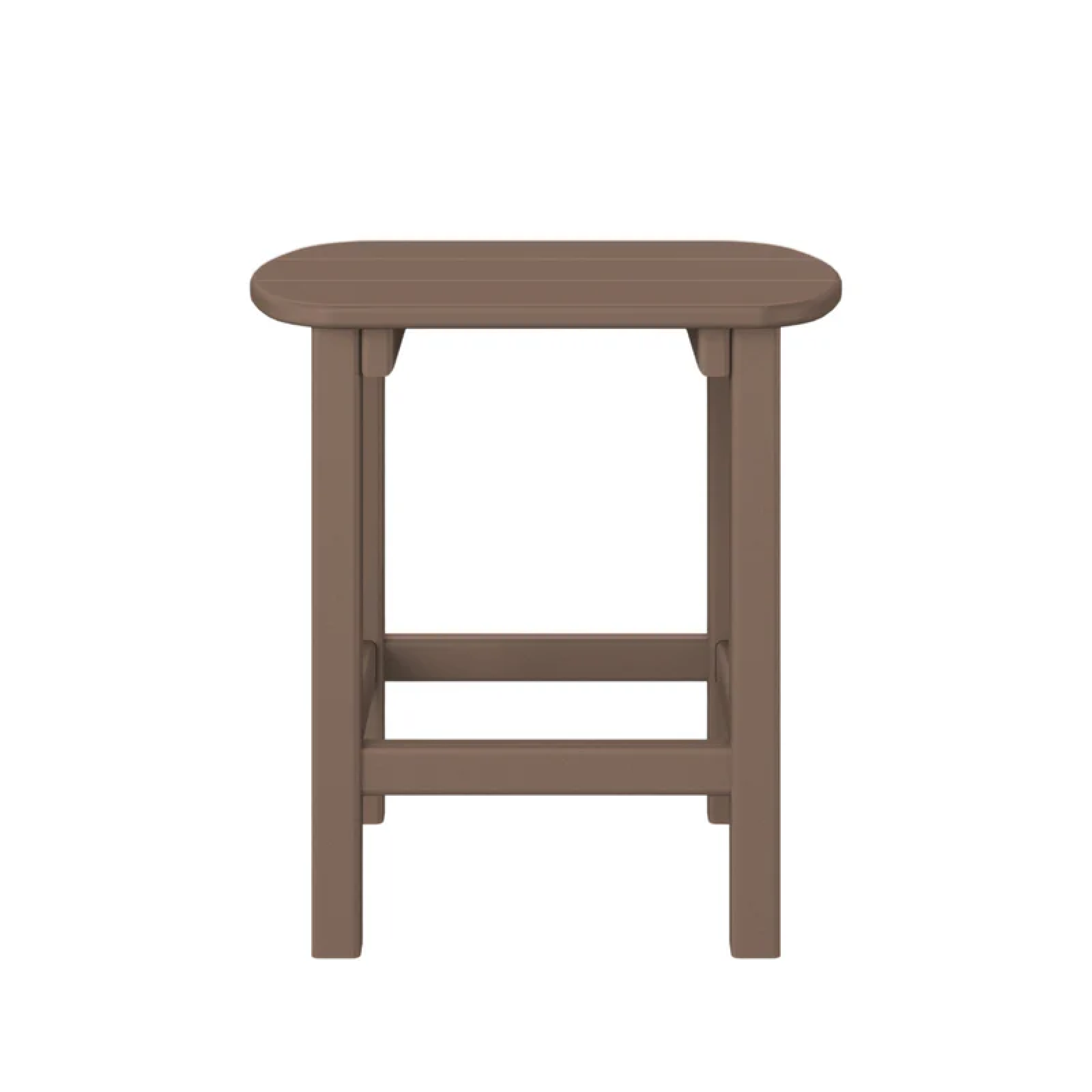 Oval Side Table, Coastal Gray Slats and Frame