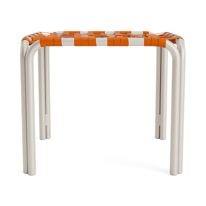 Kantan Aluminum Stacking Stool / Occasional Table, Vinyl Lace