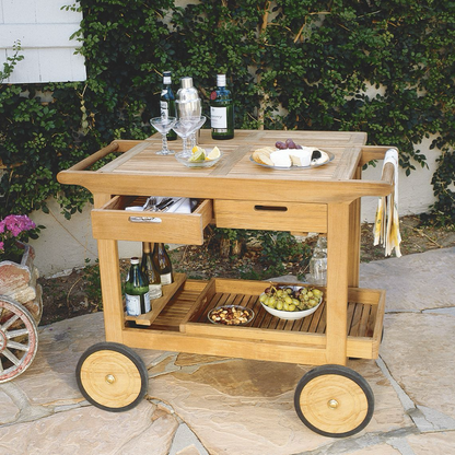 Teak Serving Cart
