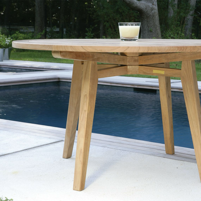 Teak 52in Round Dining Table