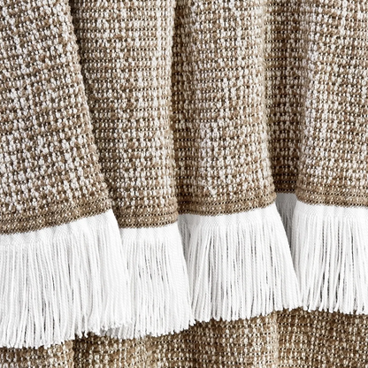Crosshatch Indoor Outdoor Throw - Latte