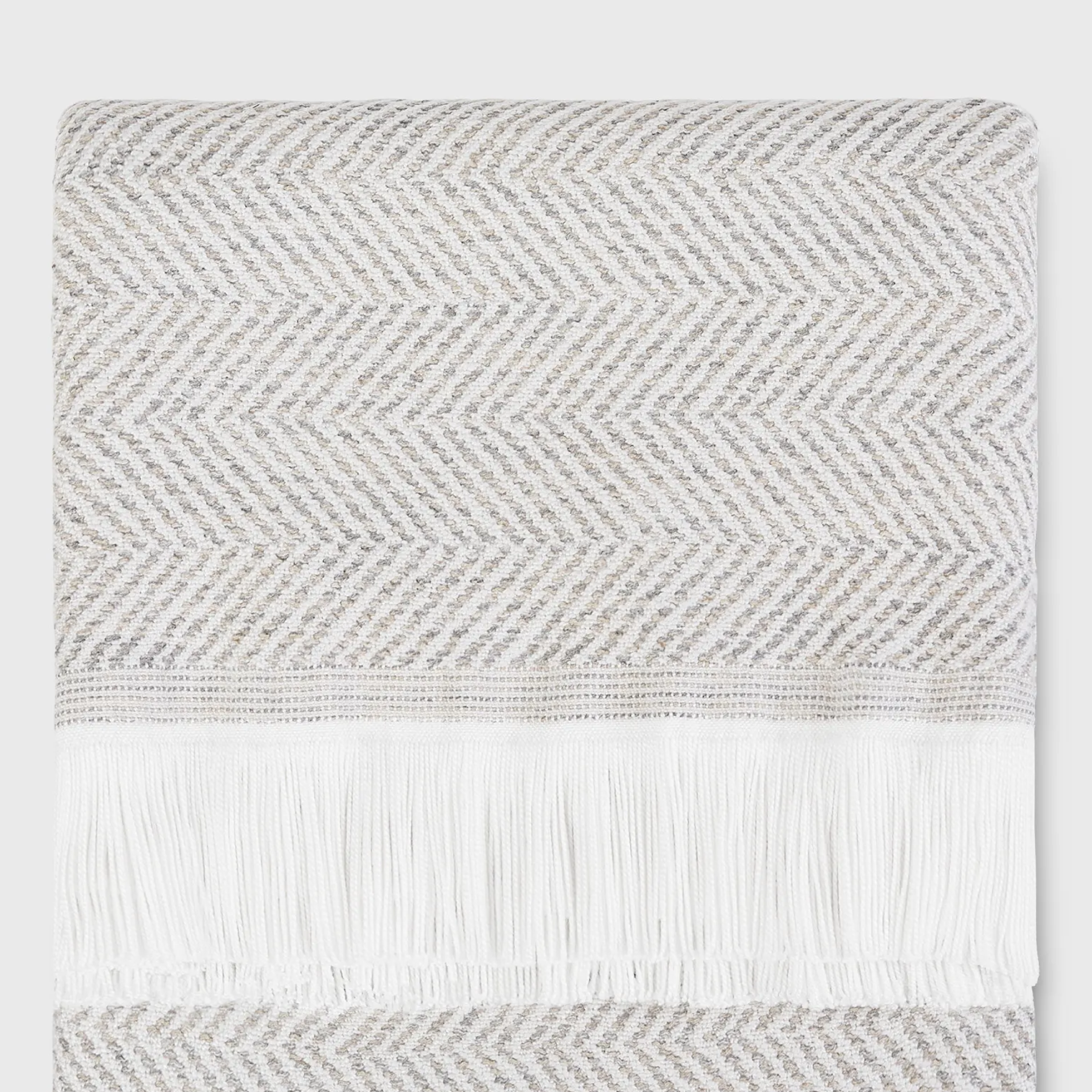 Herringbone Indoor Outdoor Throw - Cloud
