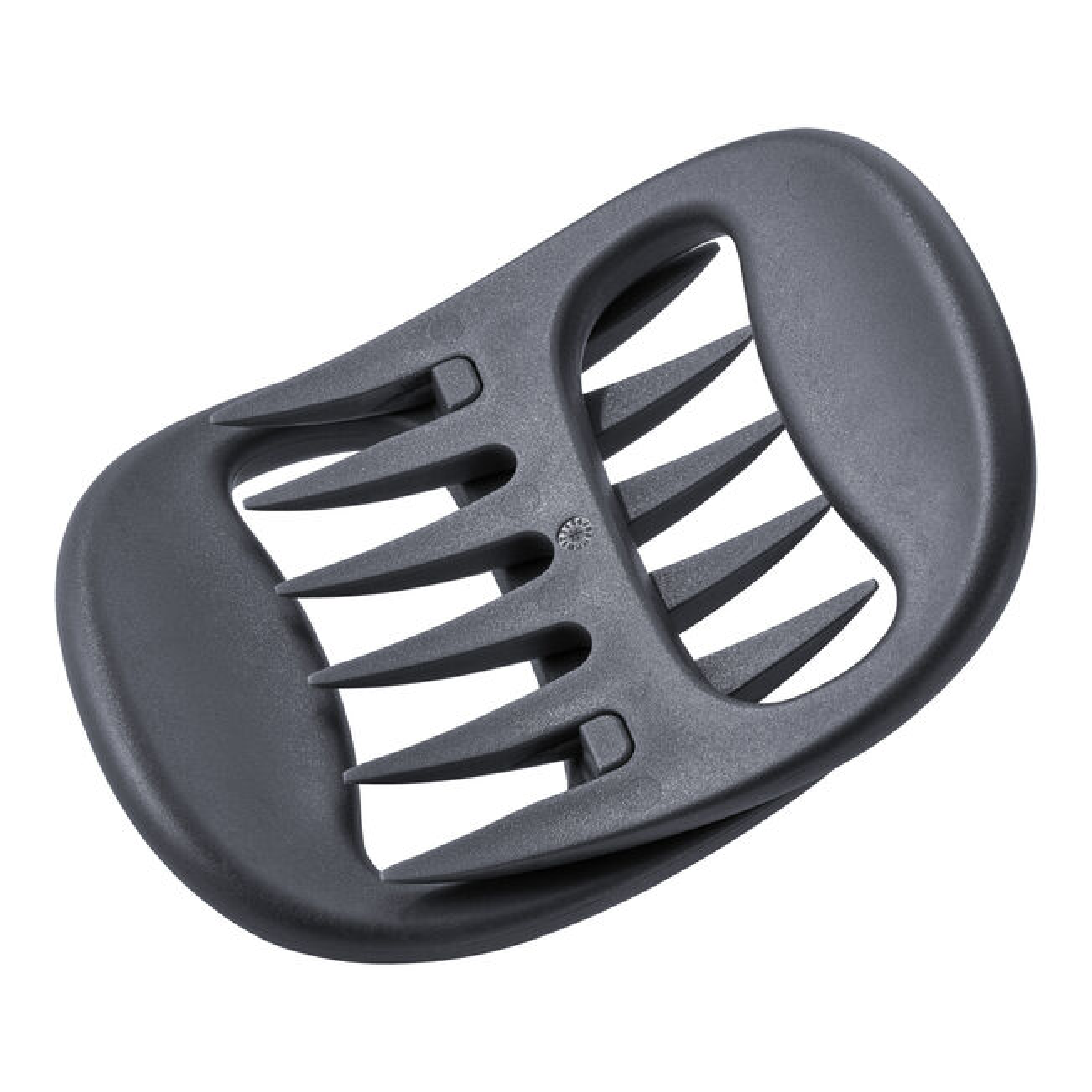 BBQ meat claws, dark curved handle with forked tines and finger grips