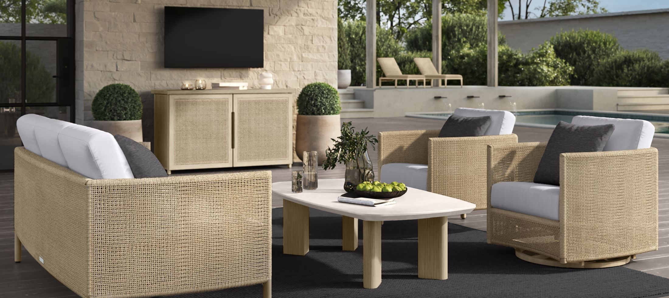 Ebel Orleans Sofa Table and Chairs