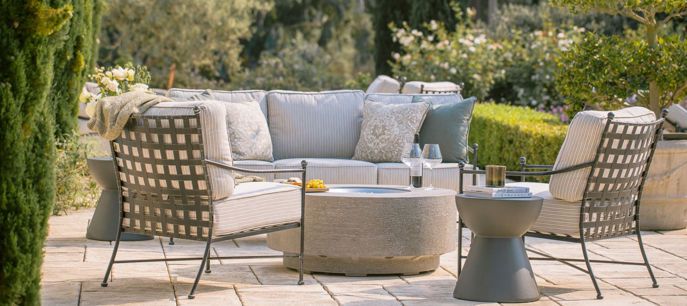 Sunset West Provence Sofa Chairs and Table